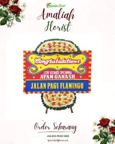 Bunga Papan Congratulation di Kebun Roos